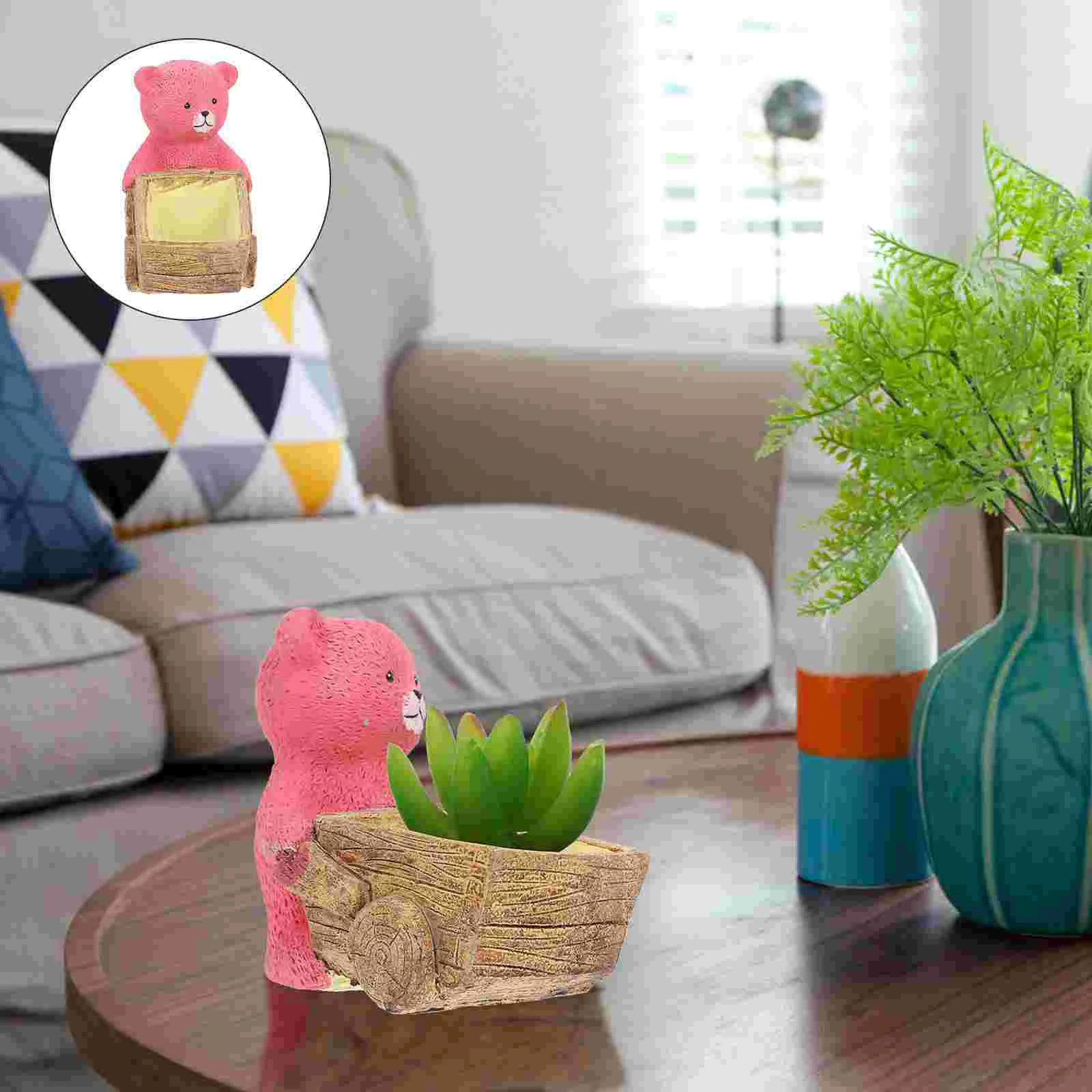 

Pot Planter Flower Animal Ceramic Pots Succulent Vase Cartoon Bonsai Holder Mini Resin