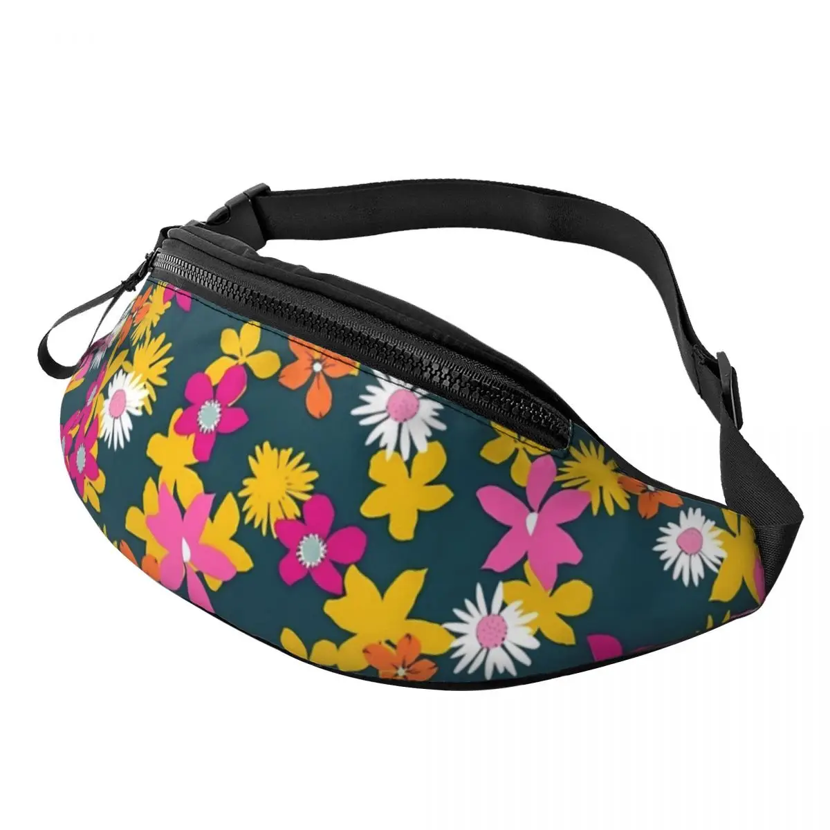 

Женская поясная сумка из полиэстера с цветочным принтом
