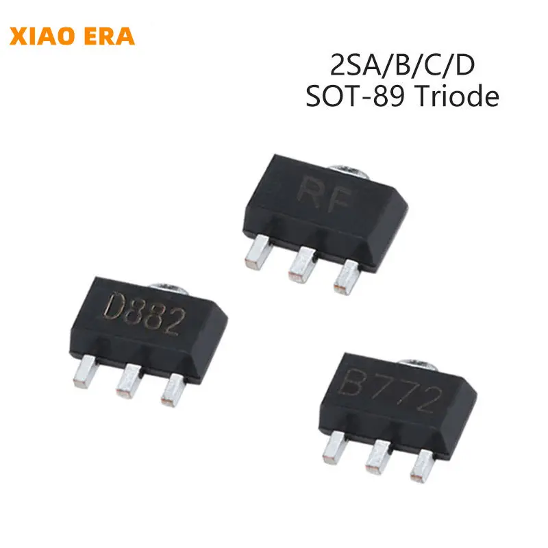 

10Pcs SMD PNP Transistor NPN Power Triode SOT-89 2SA1020 NY 2SA1213-Y NY 2SAR553 2SB806 KQ 2SC2873 MY 2SC3357 RF 2SC4672 DKR IC