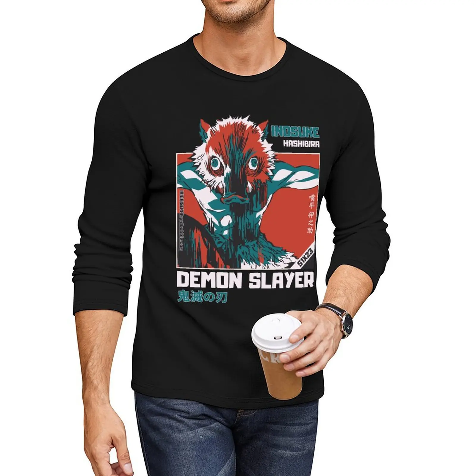 Inosuke Hashibira IKIGAISEKAI KNY S1X23 длинная футболка новое издание футболки мужские высокие