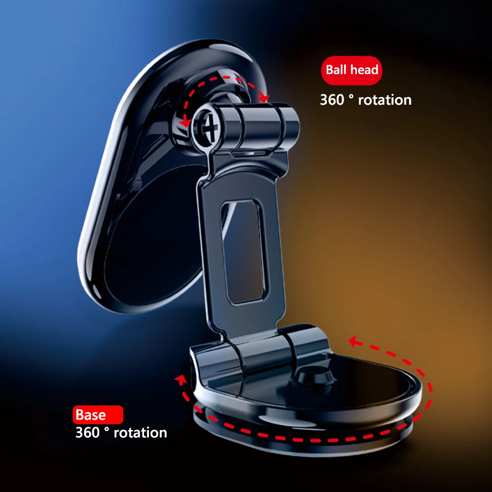 

Foldable Magnetic Phone Holder Anti Slip Magnetic Car Phone Bracket Auto Interior for iPhone 14 Pro for Xiaomi Huawei Samsung LG