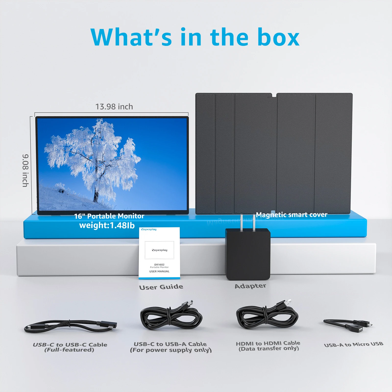 Портативный монитор Dopesplay 16 дюймов 2K 2560*1600 USB C