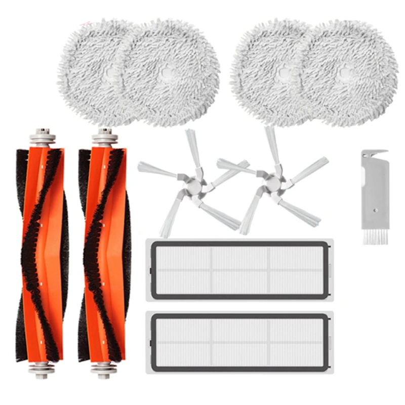 

15 Pcs Main Brush Side Brush Mop Cloth HEPA Filter Parts Replacement For Xiaomi Dreame W10 Robotic Vacuum Cleaner