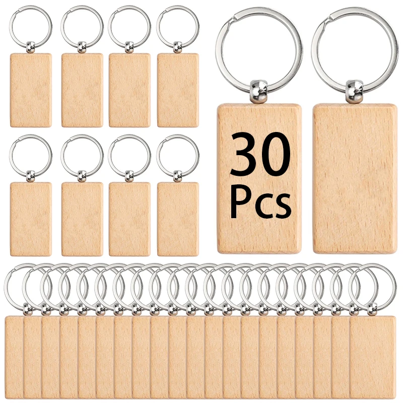 30 шт. деревянные заготовки для ключей
