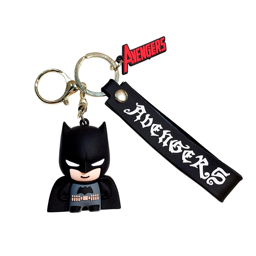 

Avengers Superhero Keychain Iron Man Batman Captain America Thor Keyring Cartoon Doll Pendant Bag Ornament Car Key Chain Gift