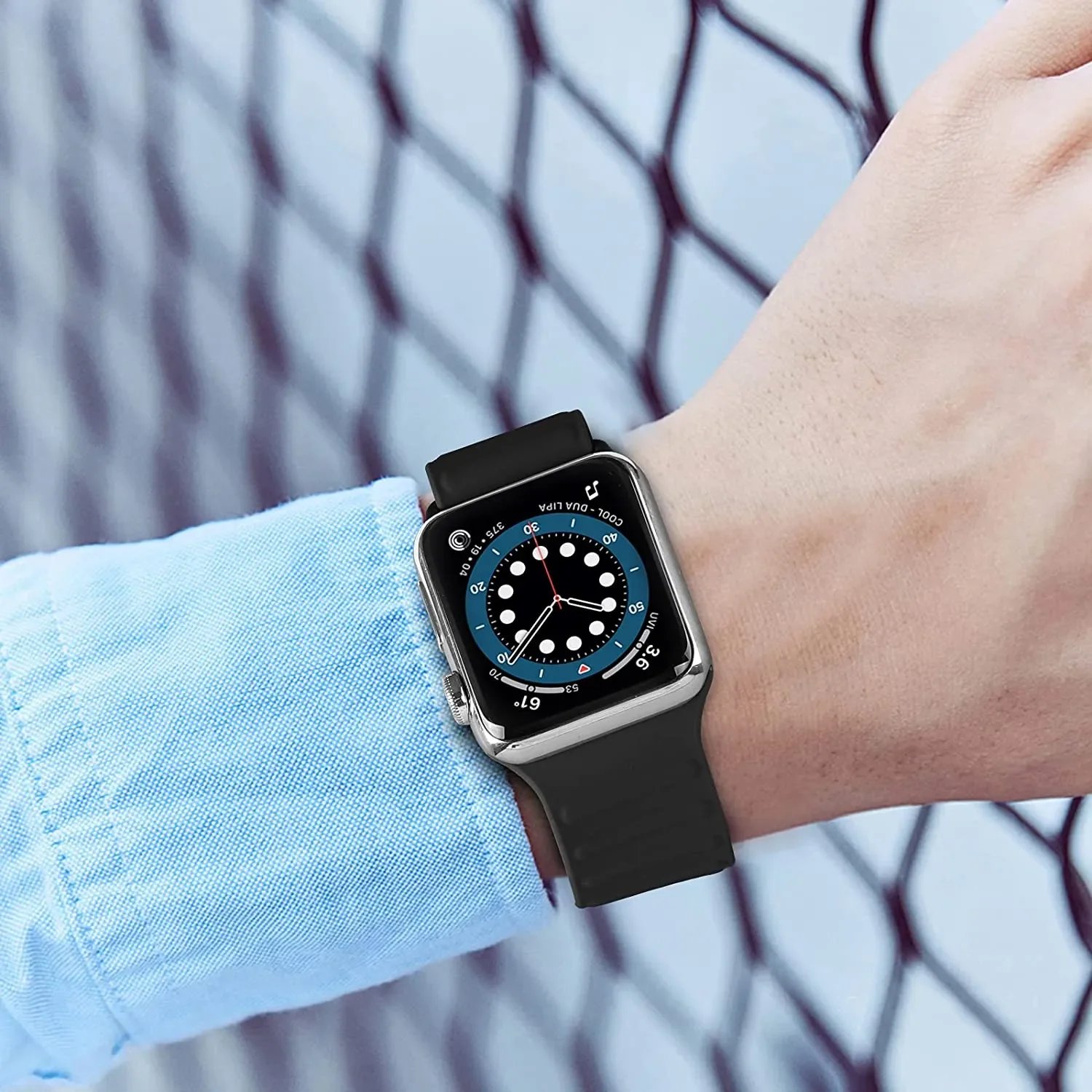 Stretch Silicone Solo Loop Band for Apple Watch 7 6 5 3 Se Sport Women Men Stretch Strap for Apple Watch 44 42 40 38