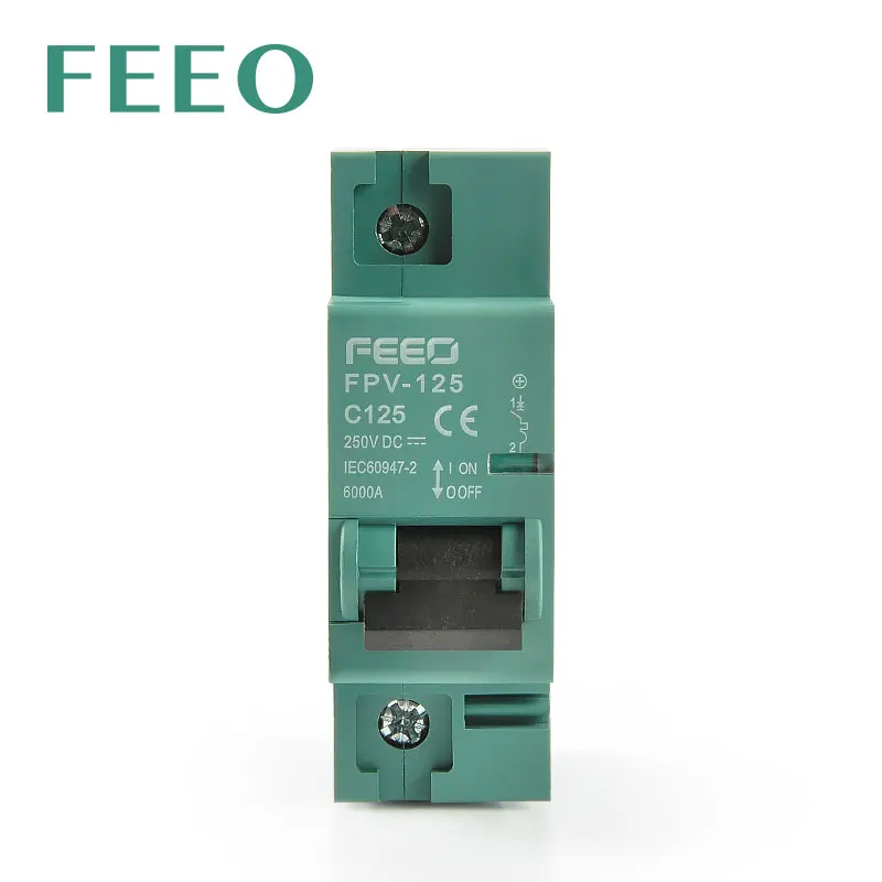 

FEEO 1P 80A 100A 125A DC 250V Circuit breaker Solar energy CE Certificate MCB