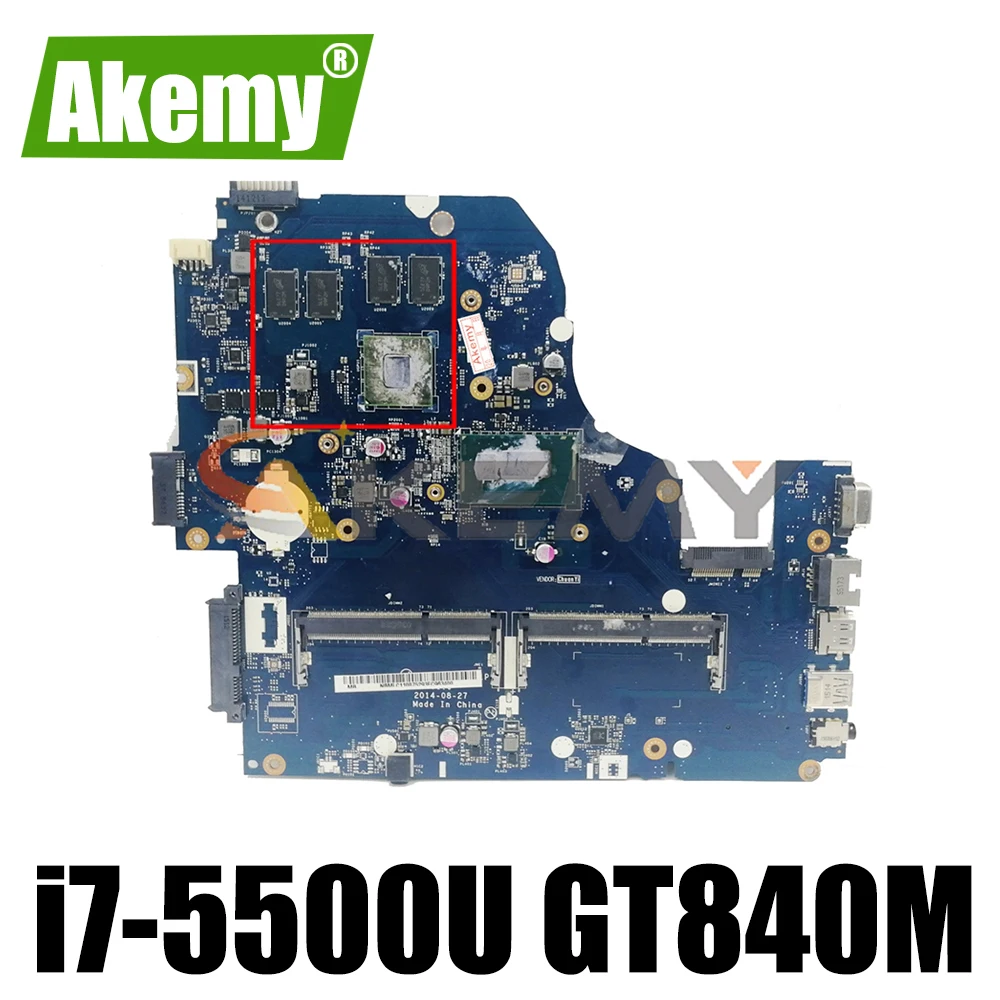 

For Acer Aspire EK-571 E5-571 E5-571G V3-572G Laptop Motherboard A5WAH LA-B991P With i7-5500U GT840M 4G-GPU NB.MSX11.009 Tested
