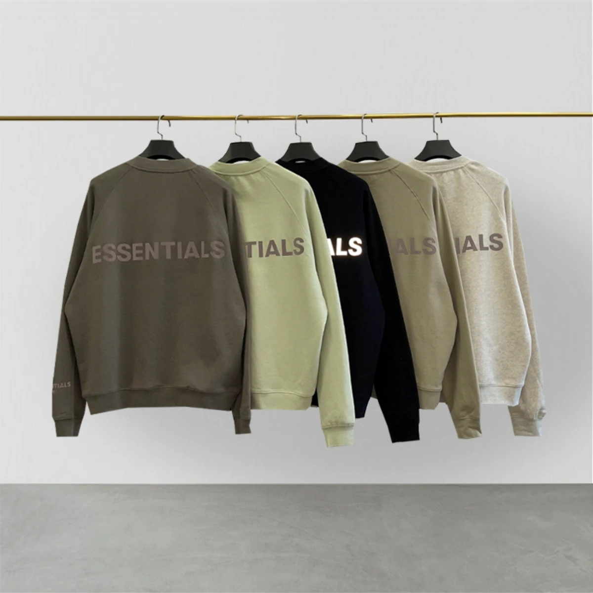 

Essentials Crewneck Sweatshirt AAA Quality Fashion Brand 3M Reflective Print Letter Oversize Hip-hop Loose Unisex Sweatshirt