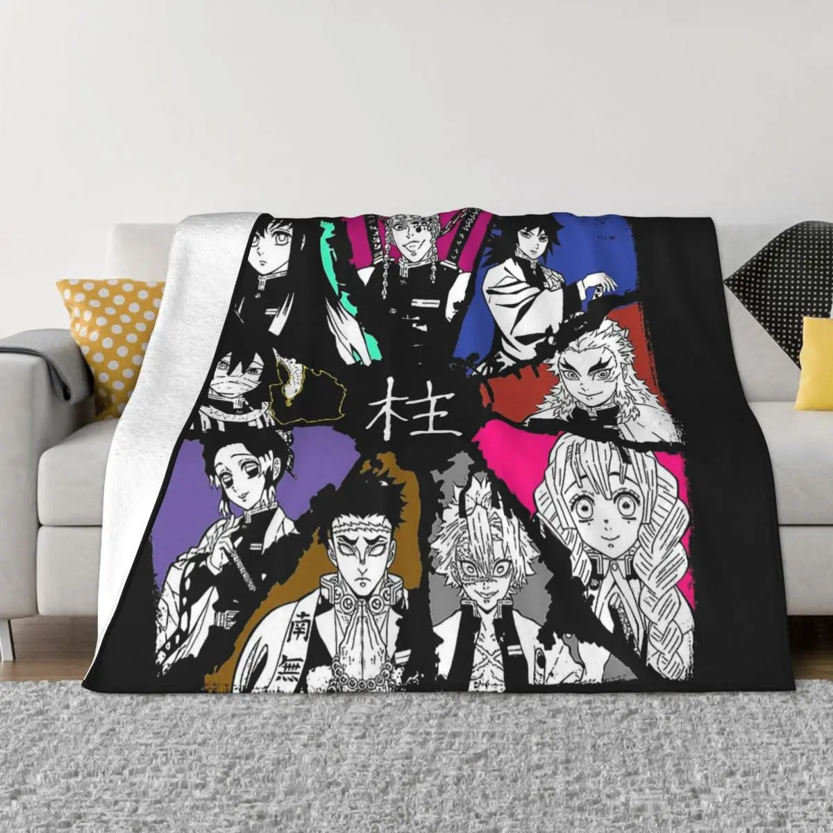 

Demon Slayer Anime Blanket Flannel Hashira Cozy Soft FLeece Bedspread