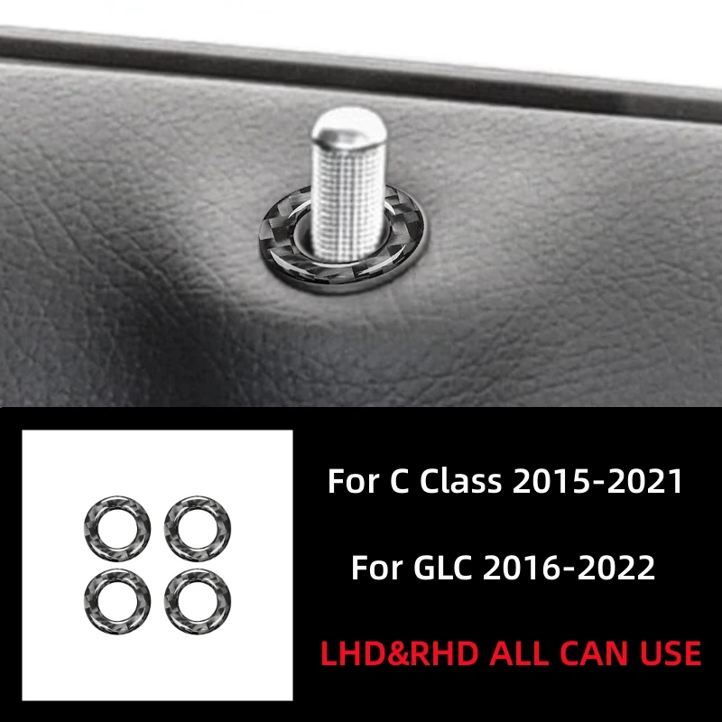 

Декоративные накладки на замки дверей из карбона для Mercedes-Benz C/GLC-класса W205 C180 C200 C300, аксессуары для автомобиля