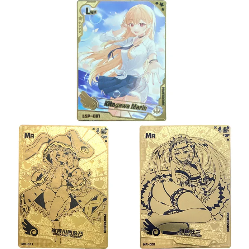 

Goddess Story Girls Party Mr Metal Card Holder Rem Tokisaki Kurumi Anime Characters Rare Metal Collector's Card Kids Toys
