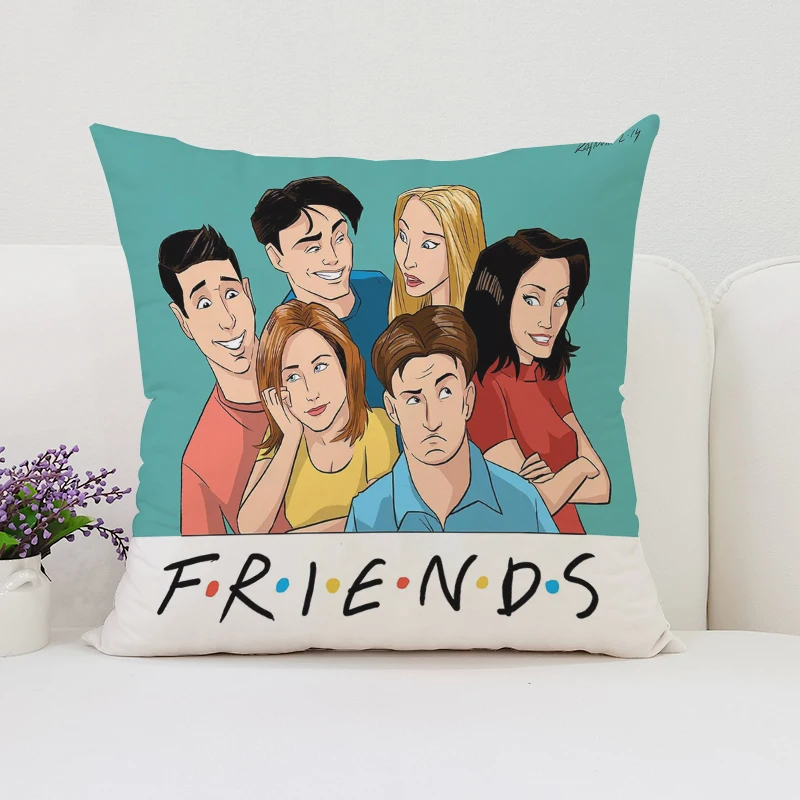 

Throw Pillow Cover F-Friends TV Double sided Printed Short Plush Sofa Cushion Cover Bed Sleeping Pillow 50x50cm Fan Gift