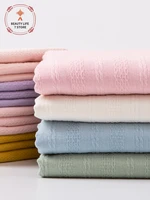 jacquard 100 cotton fabric spring summer dress shirt clothing solid color diy handmade cloth 14050cm