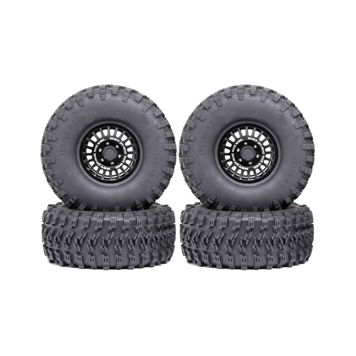 

135Mm 2.2 Inch Beadlock Wheel Rim Tires Set for 1/10 RC Crawler Car Axial SCX10 Wraith Capra RR10 TRX4 YK4082
