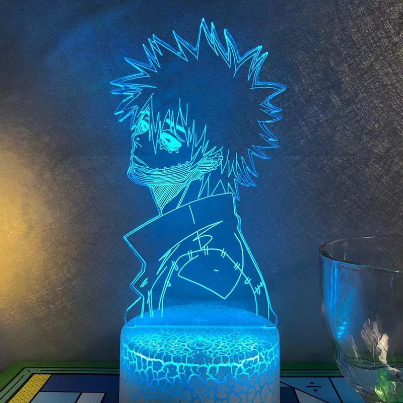 

My Hero Academia Small Desk Lamp Dabi 3D Room Decoration Led Lamp 16 Color Touch Telecontrol Illuminations Anime Gift