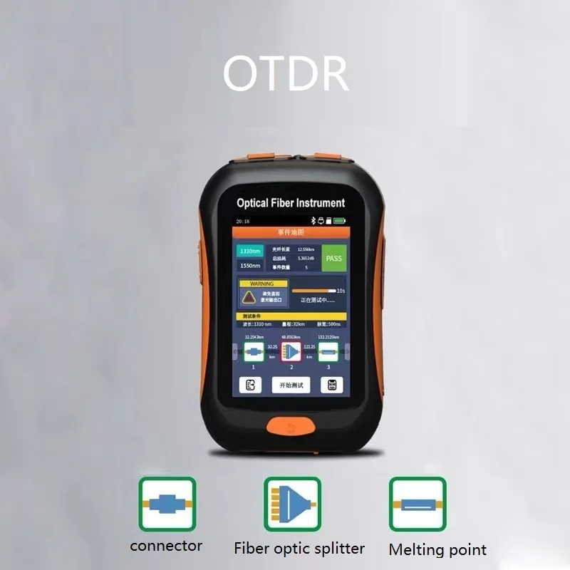 

NK2800 Mini OTDR 1550(1490/1577)nm 80KM Support With Light Test Active Fiber Optical Time Domain Reflectometer 3.5 Inch Screen