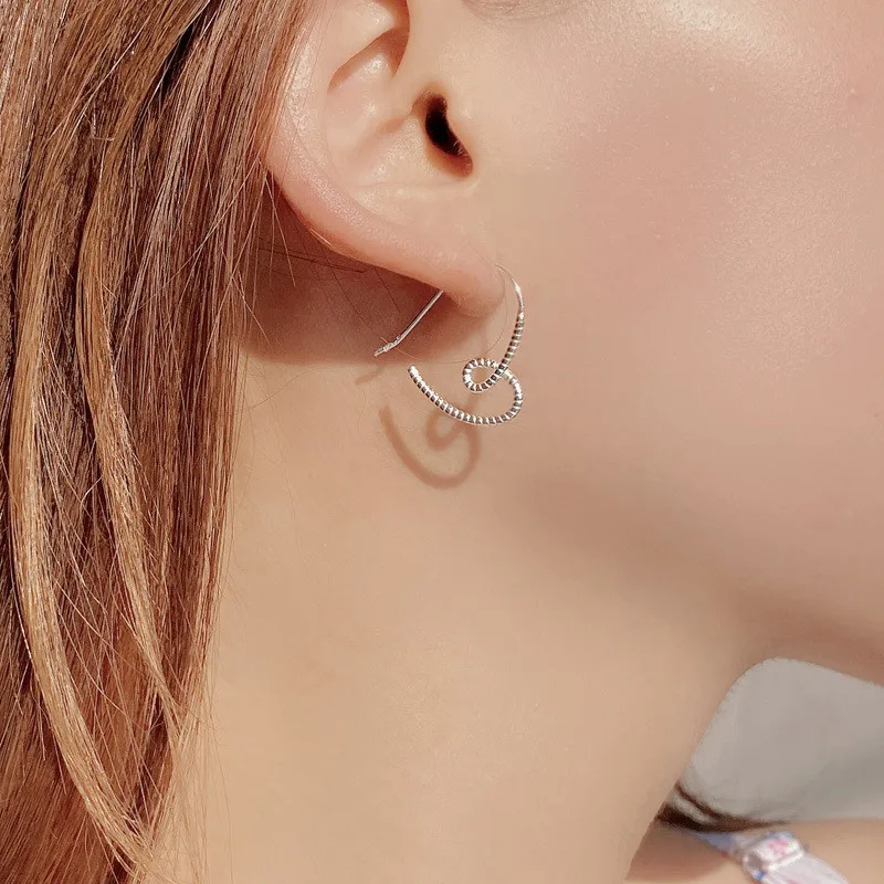 Серьги женские из серебра 925 пробы в виде сердца