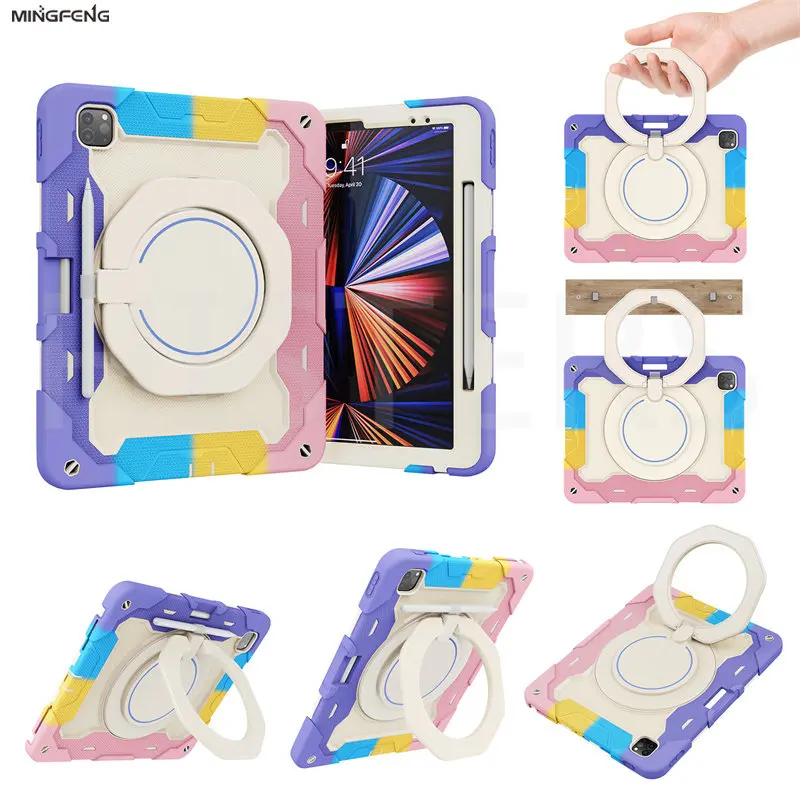 

Shockproof Armor Cover Case for iPad Pro 12.9 6th Gen 2022 A2764 A2437 A2436 Portable Funda for Pro 12.9 inch 2021 2020 2018