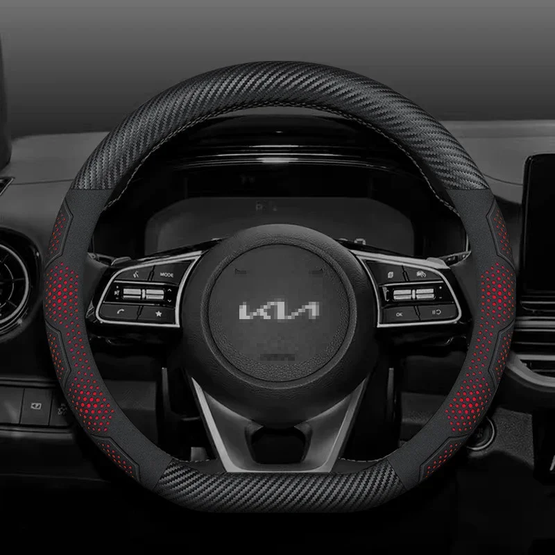 

Чехол На Руль Из Углеродного Волокна И Кожи Для Kia K5, Sportage, Picanto, Xceed, Rio, Cerato, Soul, Carens