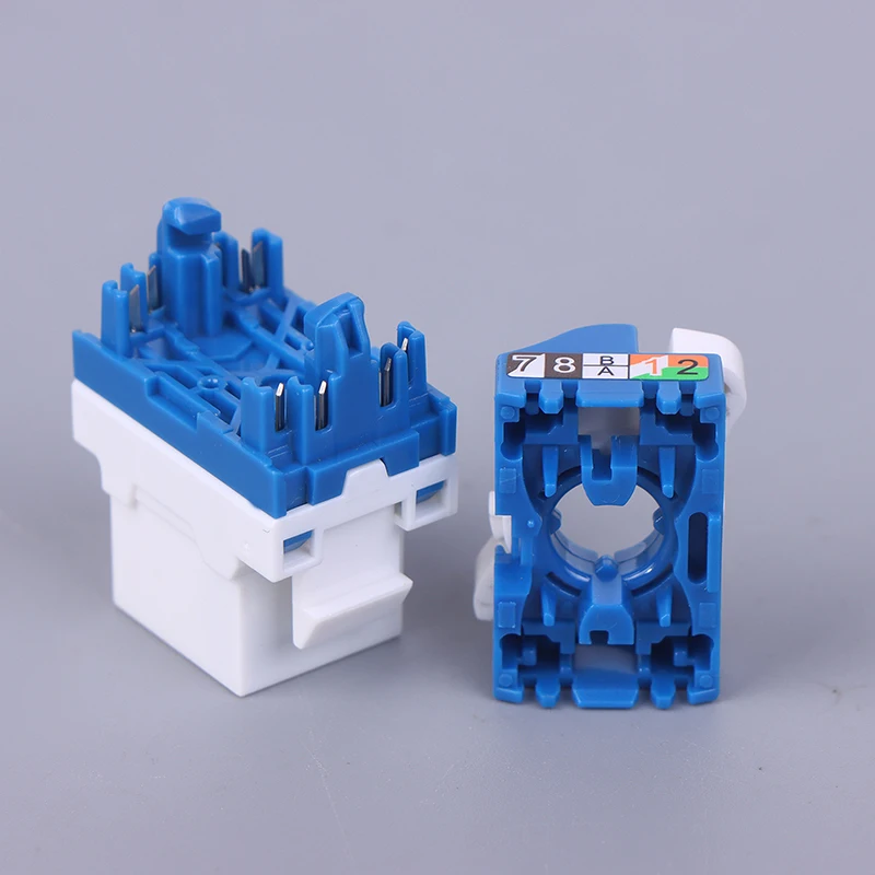 Фото Whirling Wire CAT6 RJ45 Вставка локальной сети без инструментов Keystone Разъем модуля Ethernet Gigabit UTP Разъем Ineternet без инструментов №3