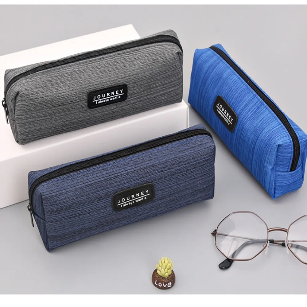 

2PCS Large Capacity Kawaii Creative Pencil Cases Wear Resistant Oxford Cloth Carry Zipper Pen Box