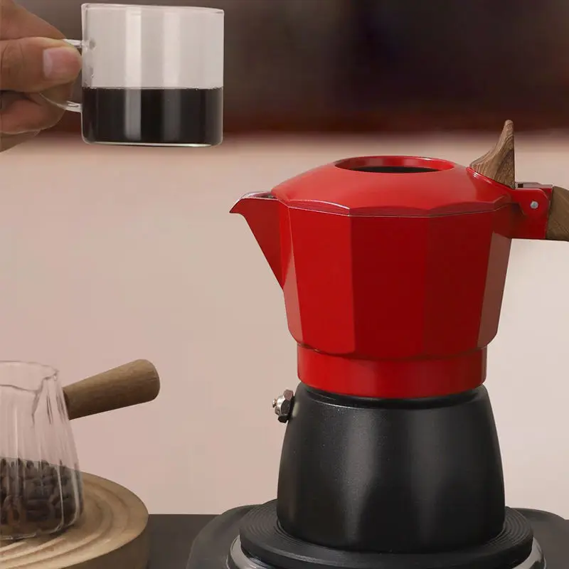 Кофеварка Мока с двойным клапаном небольшая Бытовая кофеварка для эспрессо