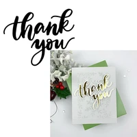 thank you hot foil plate diy card album photo making crafts stencil for decoration scrapbooking new 2022