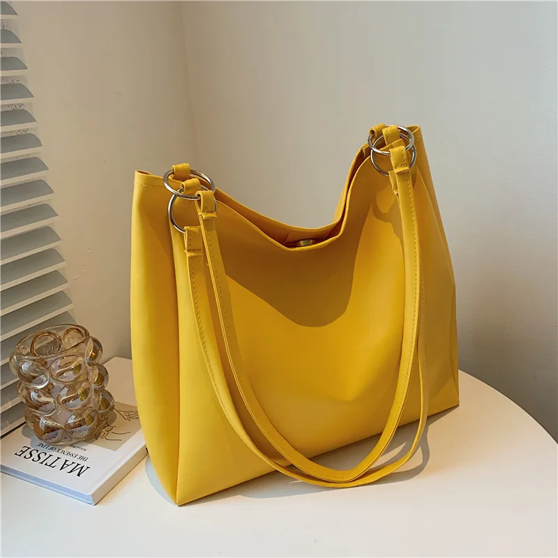 

Однотонная модная женская вместительная сумка через плечо для отдыха, покупок, путешевечерние, вечеринок, свиданий, искусственный Кошелек ...