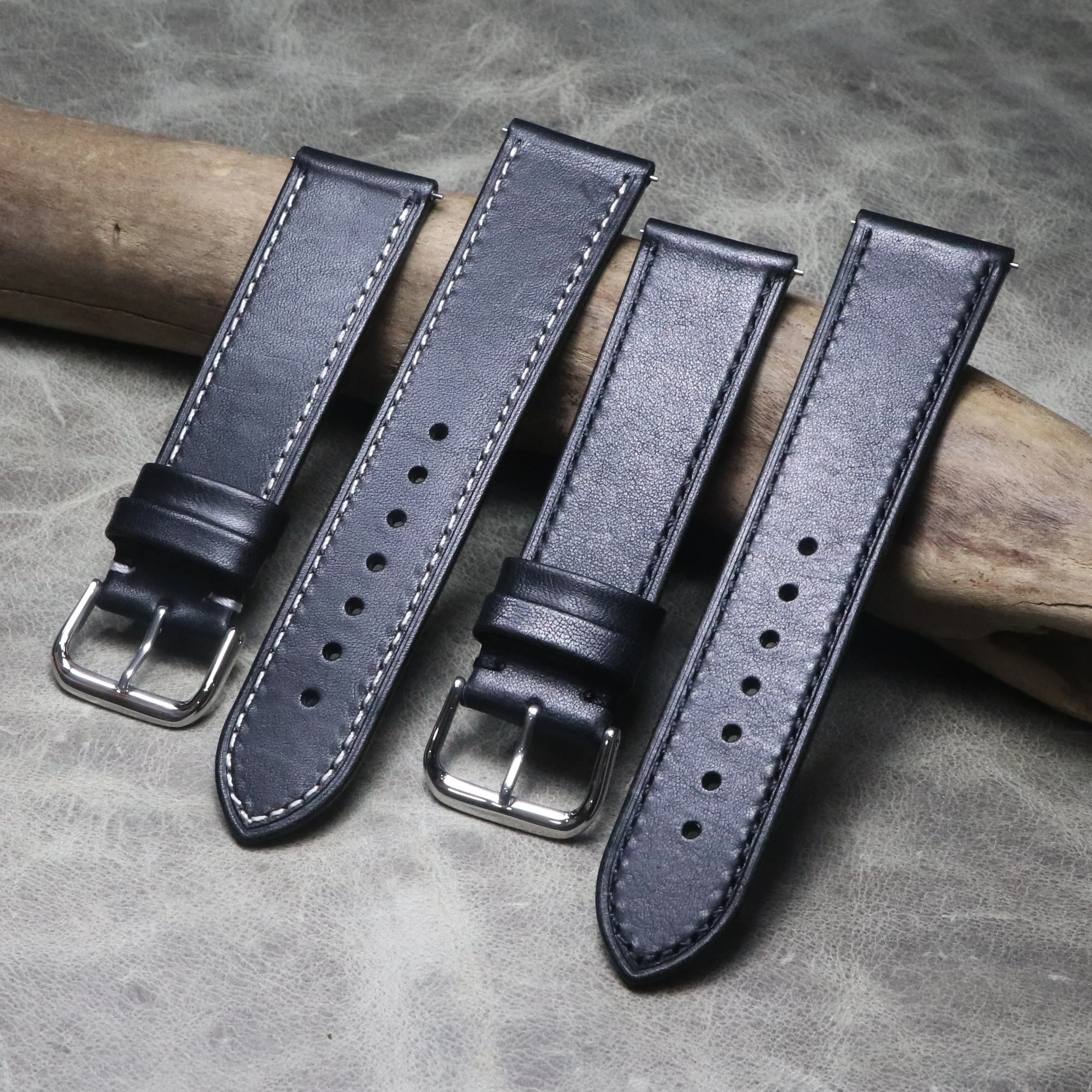

Ремешок для часов из натуральной кожи, тонкий черный браслет для наручных часов, 18 мм 19 мм 20 мм 21 мм 22 мм