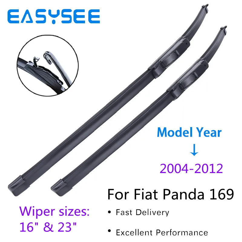 

EASYSEE Windscreen Front Wiper Blades for FIAT Panda Type 169 319 Fit Hook Arms 2004 2005 2006 2007 2008 2009 2010 2011 2012 201