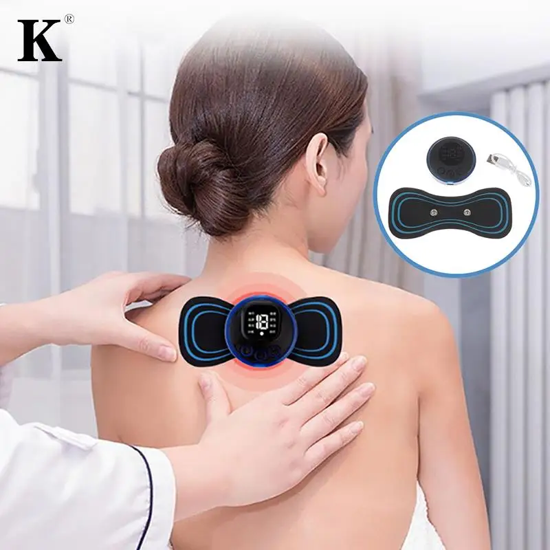 

EMS Portable Electric Pulse Neck Massager Cervical Back Muscle Pain Relief Tool Shoulder Leg Body Massage Relax Cushion