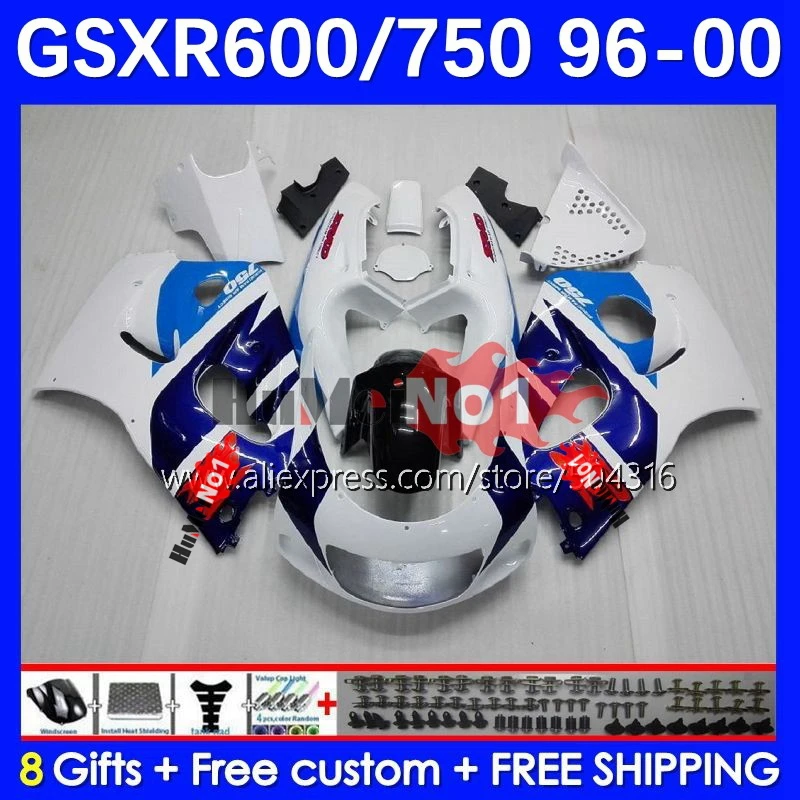 

Bodys Kit For SRAD GSXR 750 600 CC GSXR-600 11No.7 GSXR750 GSXR600 96 97 98 99 00 1996 1997 1998 1999 2000 Fairing blue stock