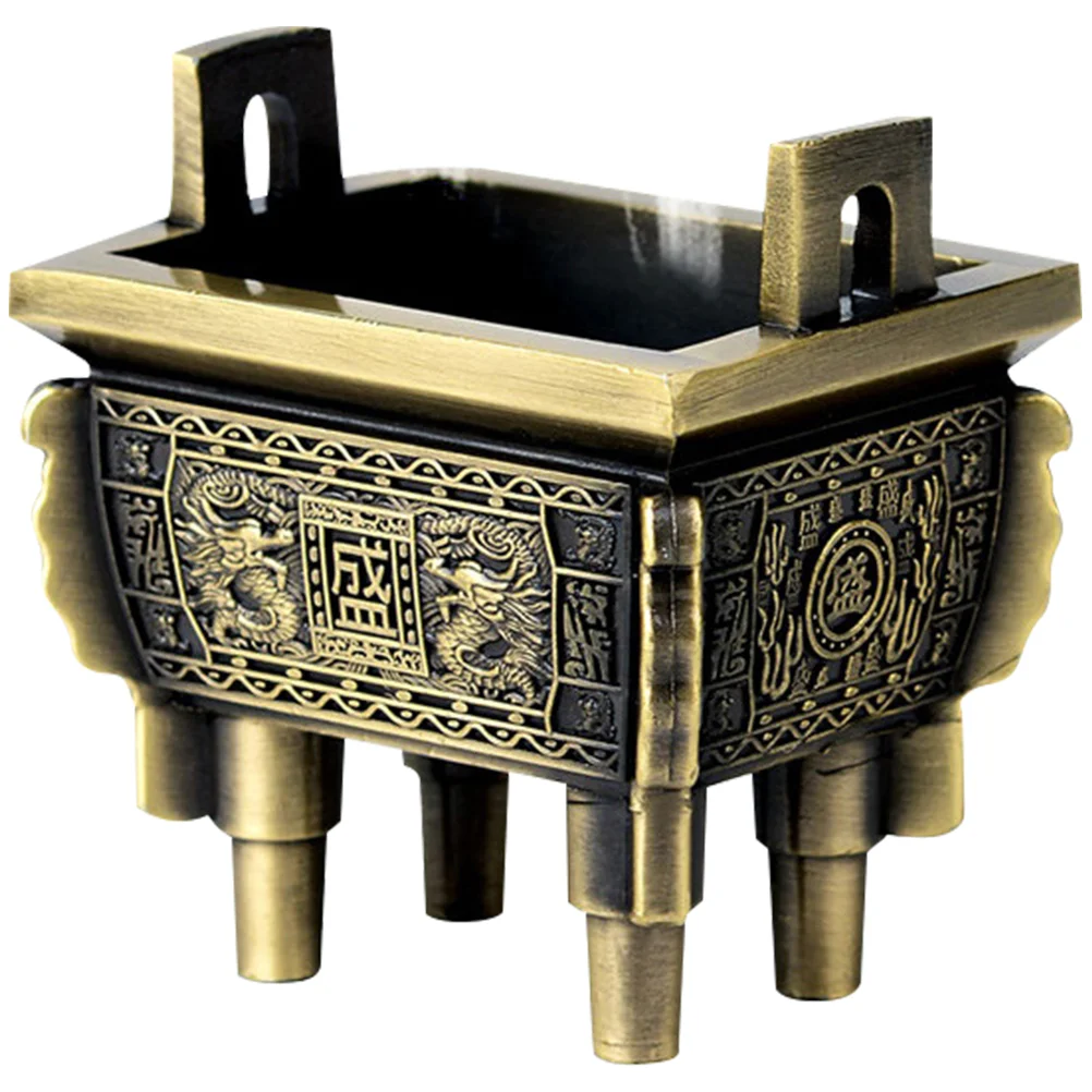 

Vaporizer Zinc Alloy Furnace Retro Decor Home Mini Burner Desk Temple Sticks Censer Tripod Desktop Decoration