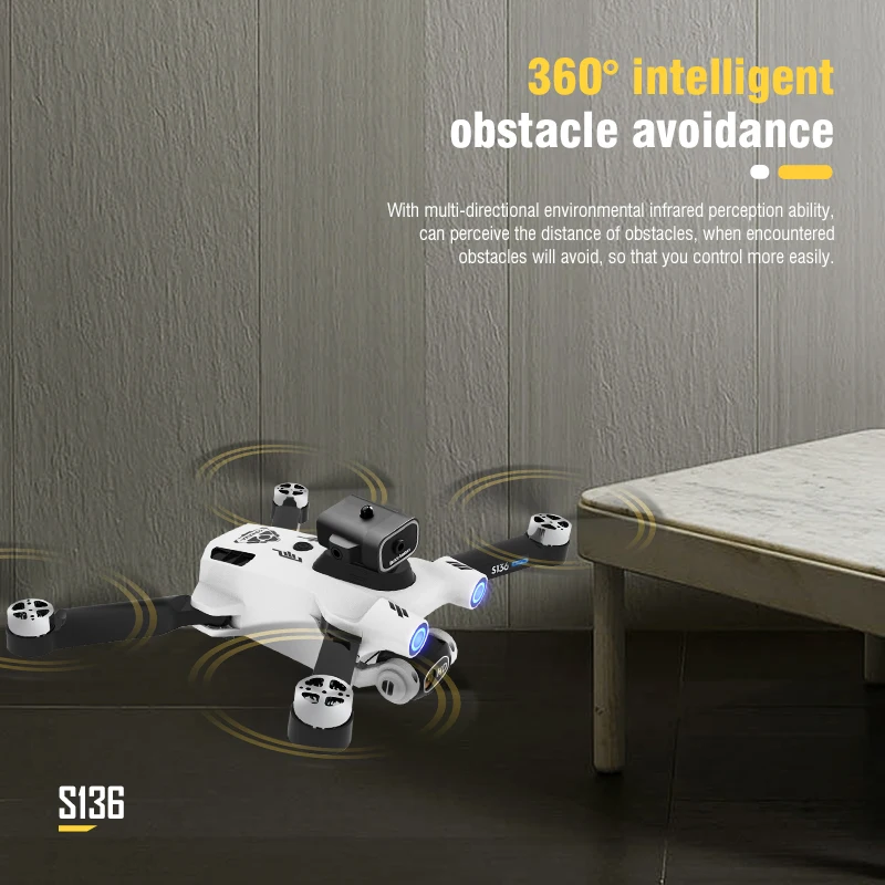 Квадрокоптер S136 PRO Ultra RC с камерой 8K и GPS