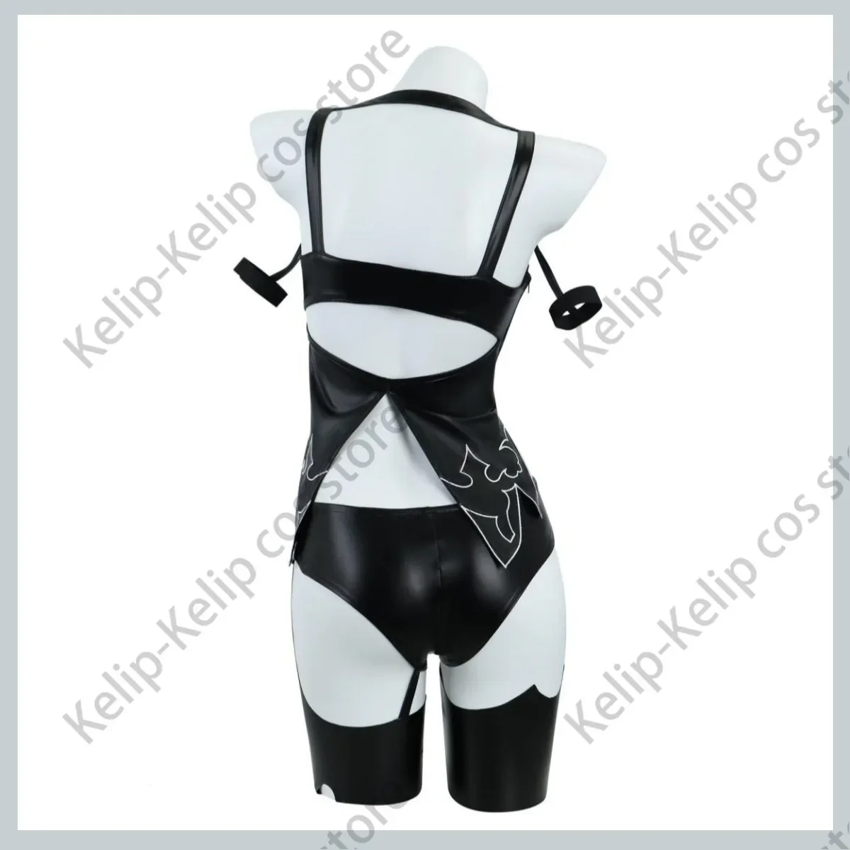 Аниме-игра NieR:Automata YoRHa Type A No 2 Косплей Костюм A2 Парик Черные топы из искусственной