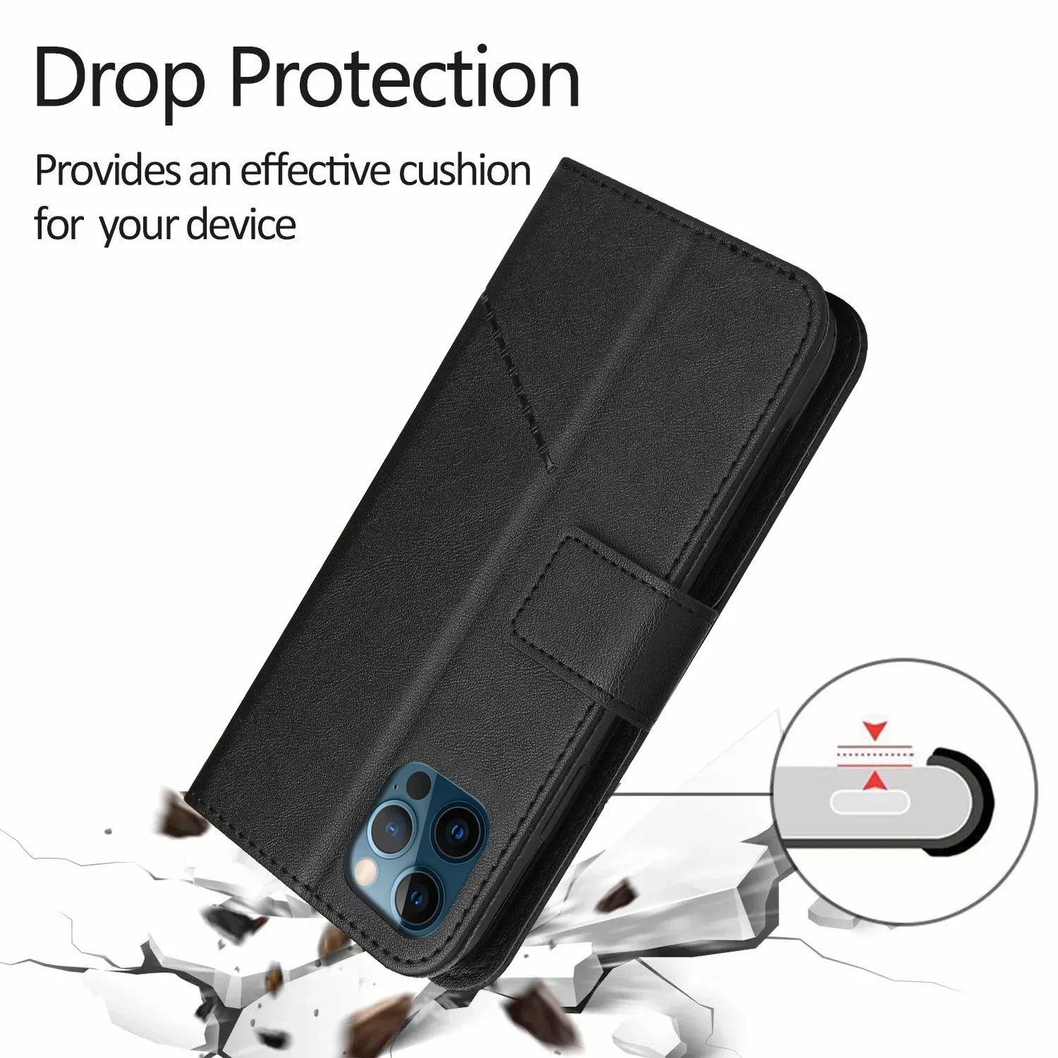 Luxury Leather Flip Case For iPhone 14 13 12 Mini 11 Pro XR XS Max 6 6S 7 8 Plus SE 2020 Holder Wallet Stand Cover Phone Coque