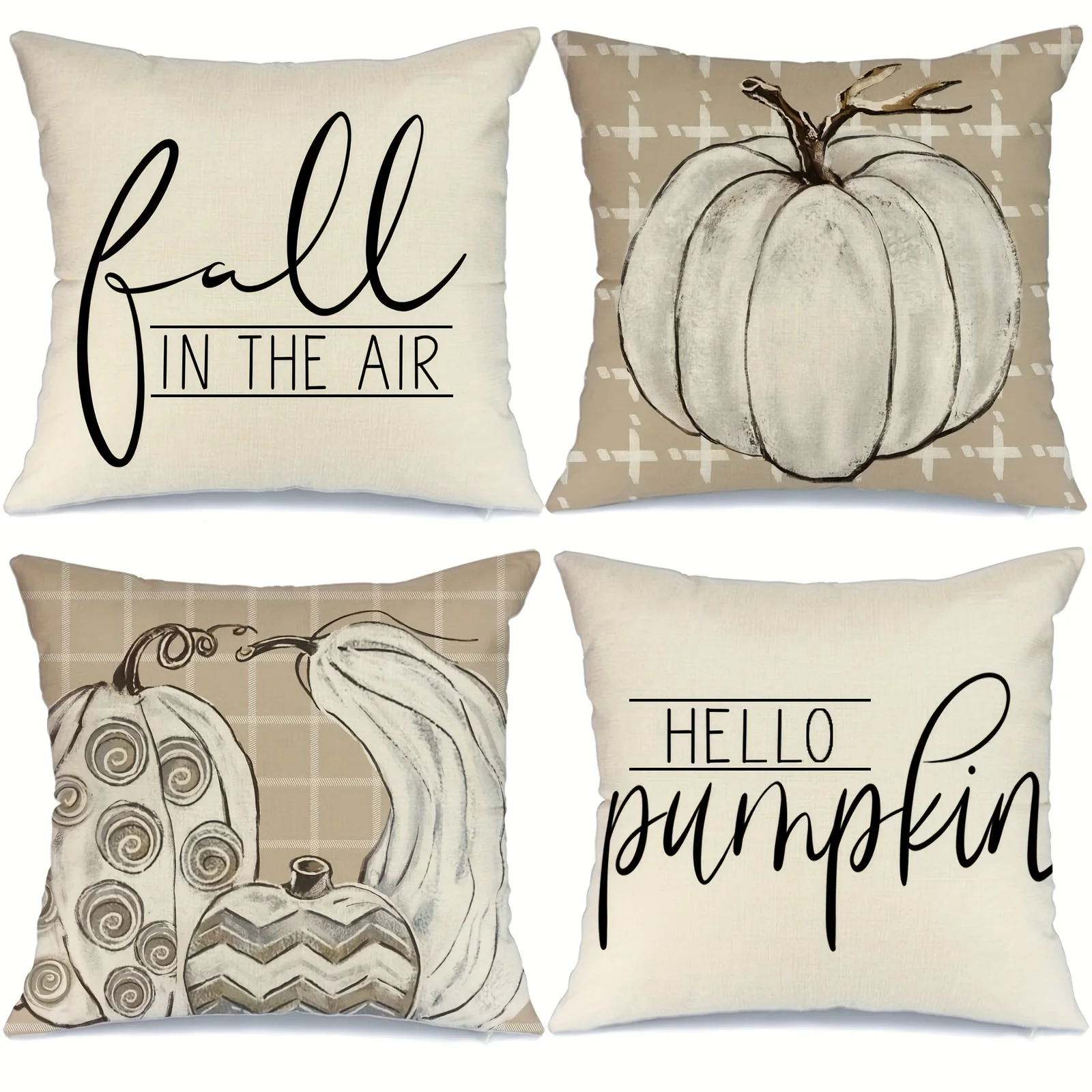 

1 шт./4 шт., Наволочка на подушку с принтом в виде тыквы