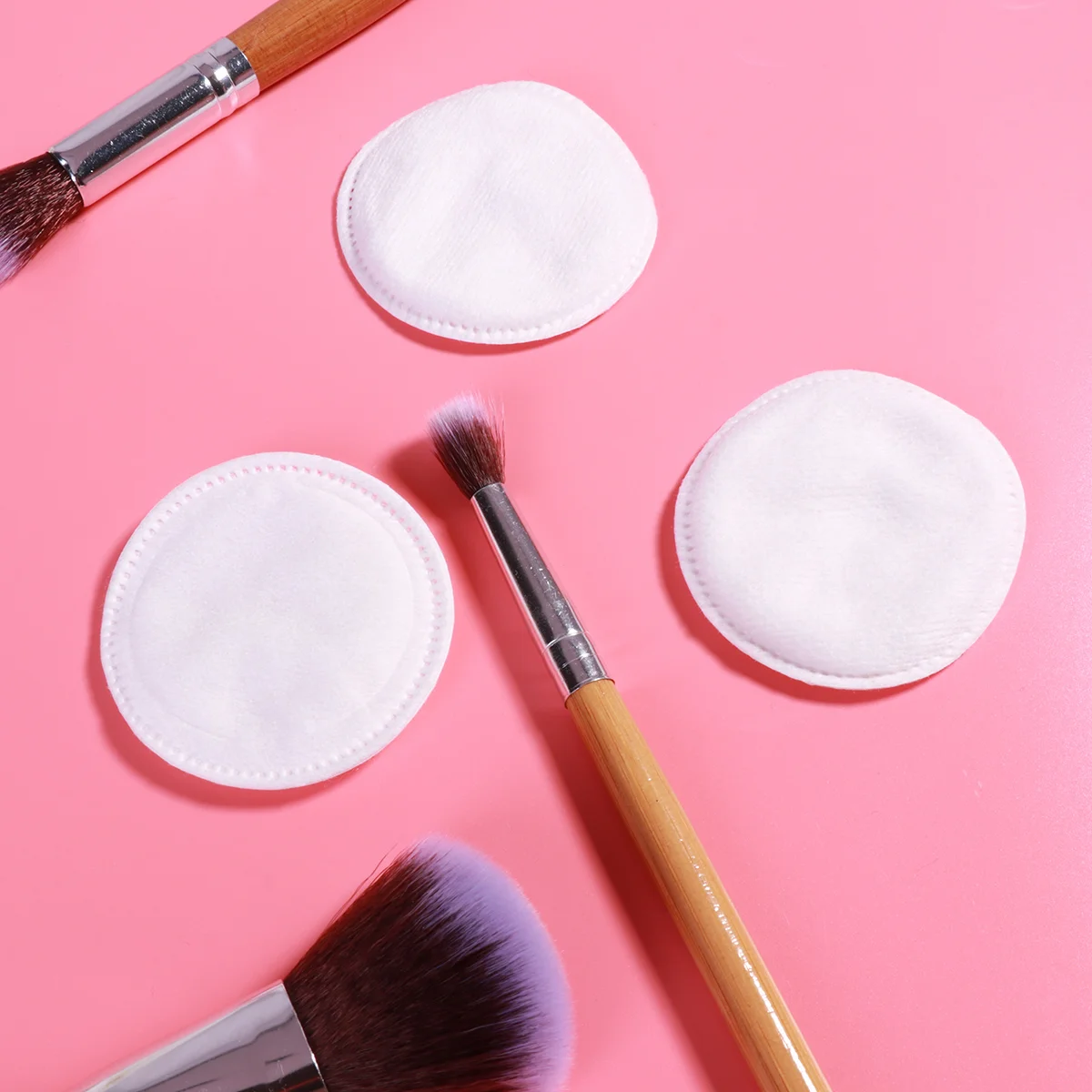 

Cotton Pads Reusable Remover Organic Wipes Flat Rounds Discs Makeup Circles All Face Square Round Natural Polish Nail Pad
