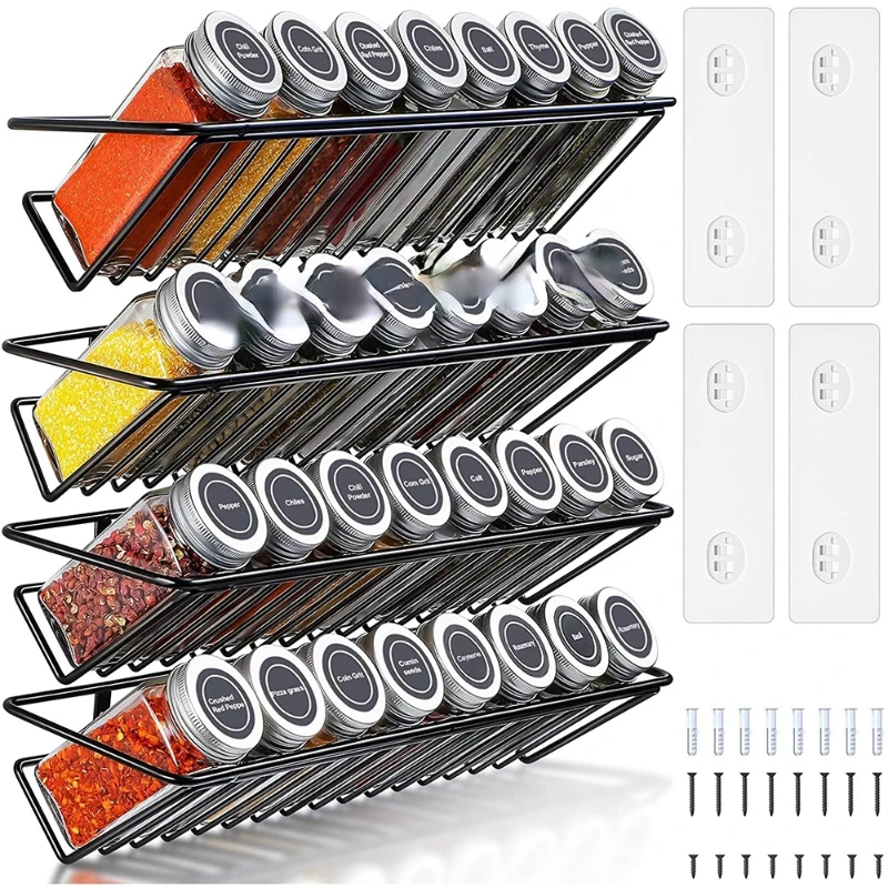 

wall mounted kitchen organizer spice rack shelf storage holders & racks dish drainer rack