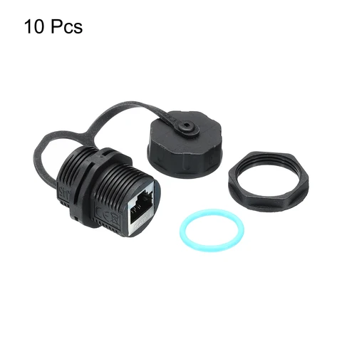 5/10 шт. RJ45 соединитель для монтажа на панели IP68 экранированная переборка для крепления на панели Ethernet LAN сквозной разъем для CAT6/CAT5E/CAT5