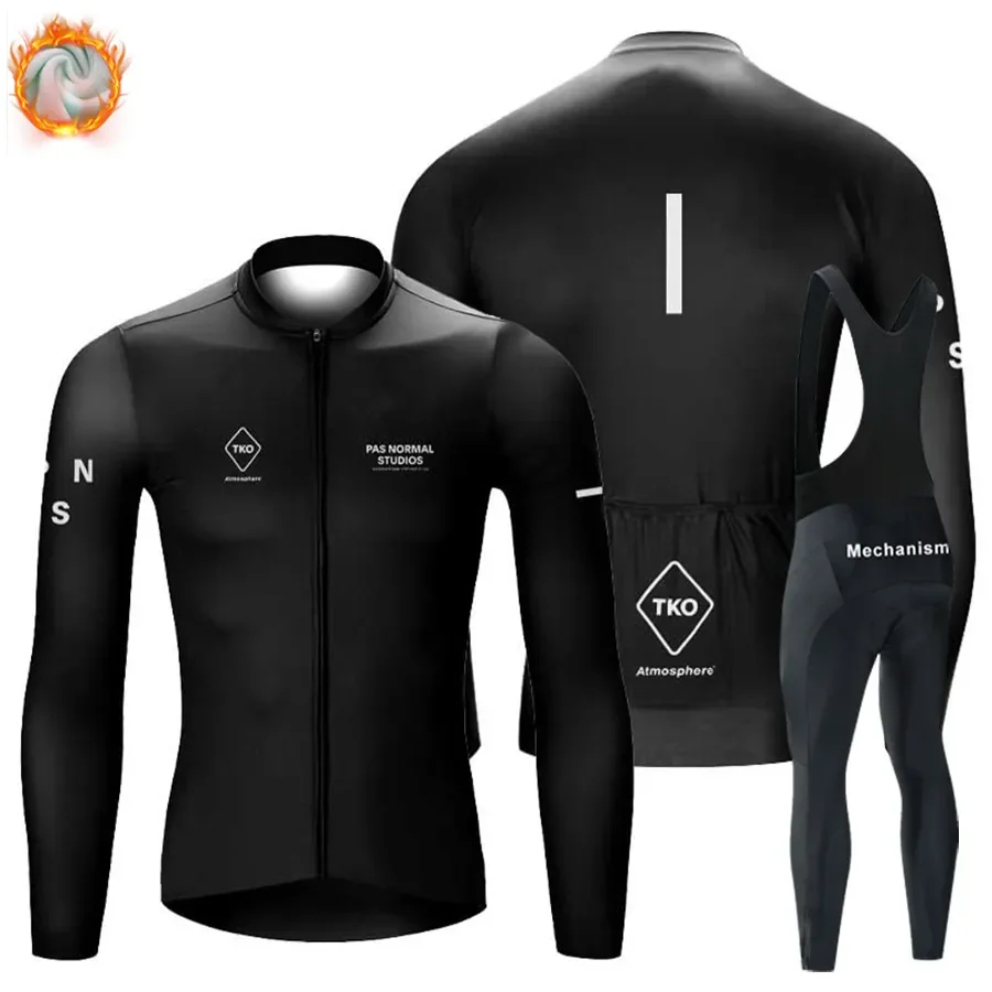 

PNS Cycling Man Clothing Suit Costume for Men's Bike Winter Thermal Fleece Jersey Uniform Blouse Team Outfit Set Retro Mountain