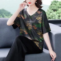 2022 traditional chinese shirt oriental vintage folk tea clothing women daily chiffon blouse chinese elegant chiffon blouse