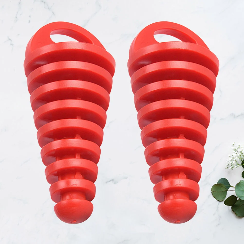 

2Pcs Exhaust Pipe Muffler Professional Car Universal Silicone Auto Exhaust Tail Tip Pipe Muffler(Red)