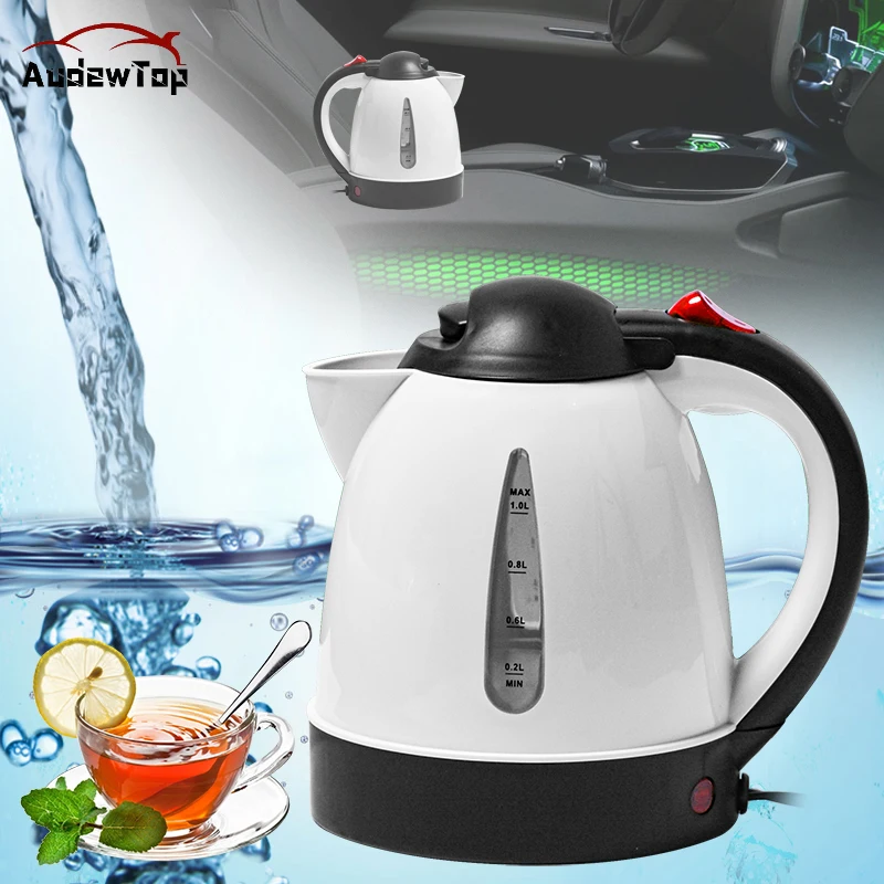 

1L Travel Car Truck Water Kettle Water Heater Bottle 12/24V 250W Tea Coffee Making Auto Cut Off Power Electric Kettles