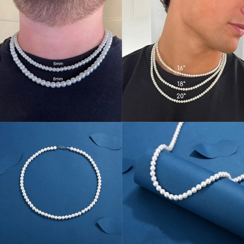 

Pearl Choker Necklace Pearl Clavicle Chain Wedding Pearl Necklaces For Brides Round Baroque Pearl Necklace