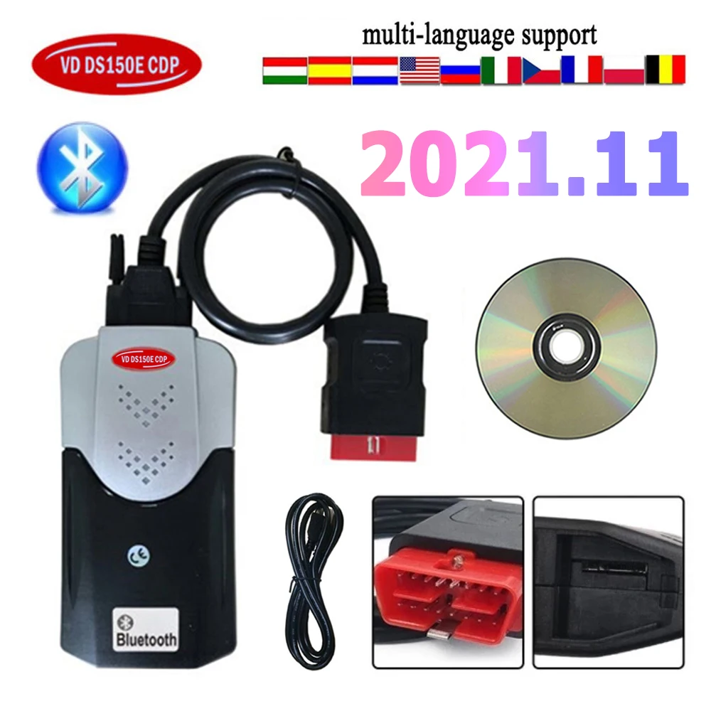 

2023 New arrival 2021.11 with Keygen Pro New VCI Auto Diagnostic Tool OBD2 Car Scanner for TNESF DELPHIS ORPDC