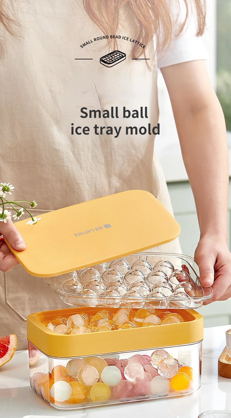 

Форма для кубиков льда, креативный Квадратный Контейнер для кухни, набор для холодных напитков, круглый поднос для кубиков льда с быстроразъемной коробкой для хранения.