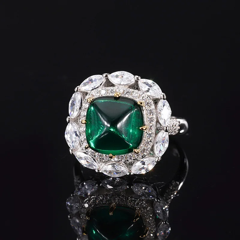 Полностью Серебряная Женская Драгоценная камня S925 10*10