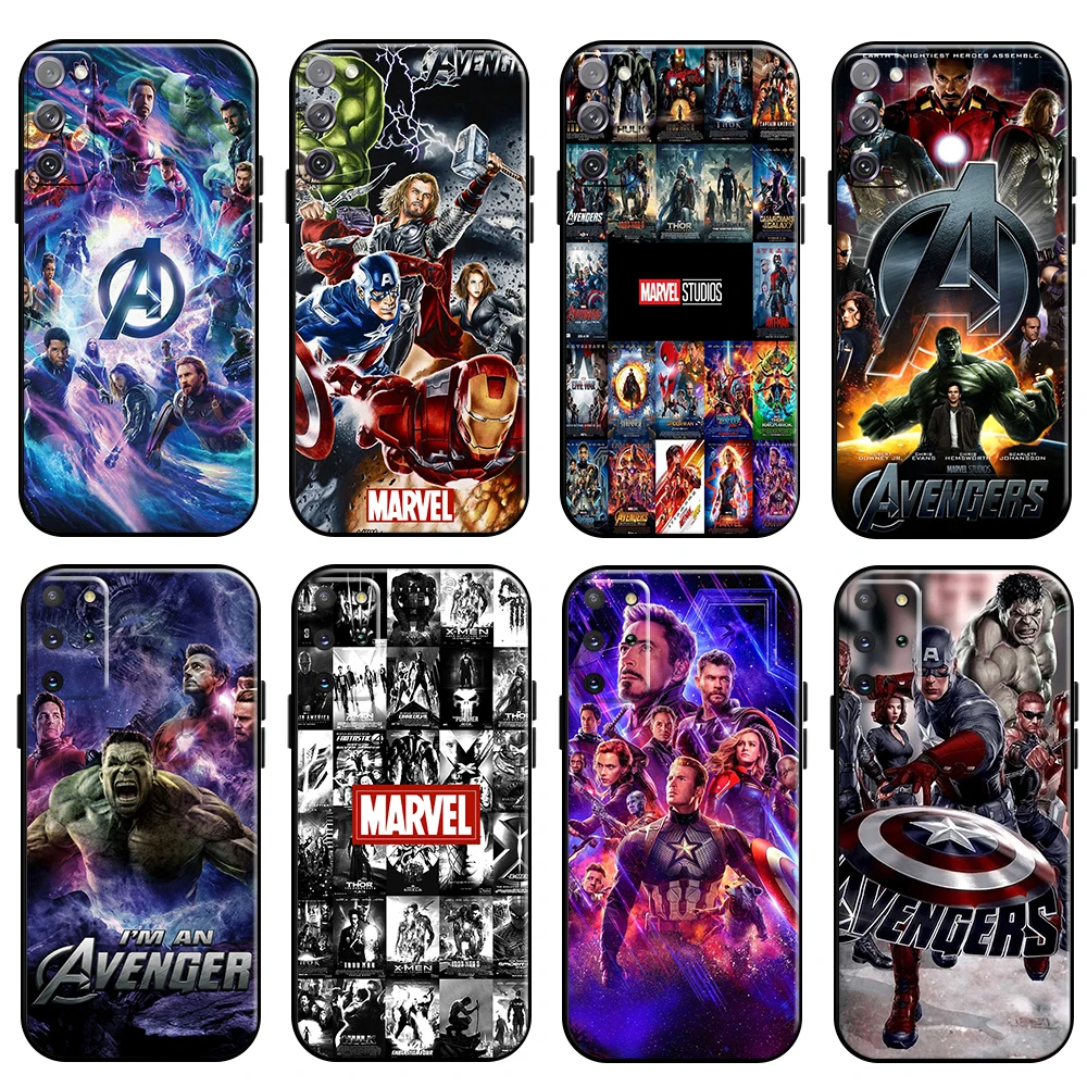 

Marvel Avengers Phone Case For Samsung Galaxy S22 S21 S20 Ultra FE 5G S10 10E S9 Plus Lite Coque Funda Carcasa Back